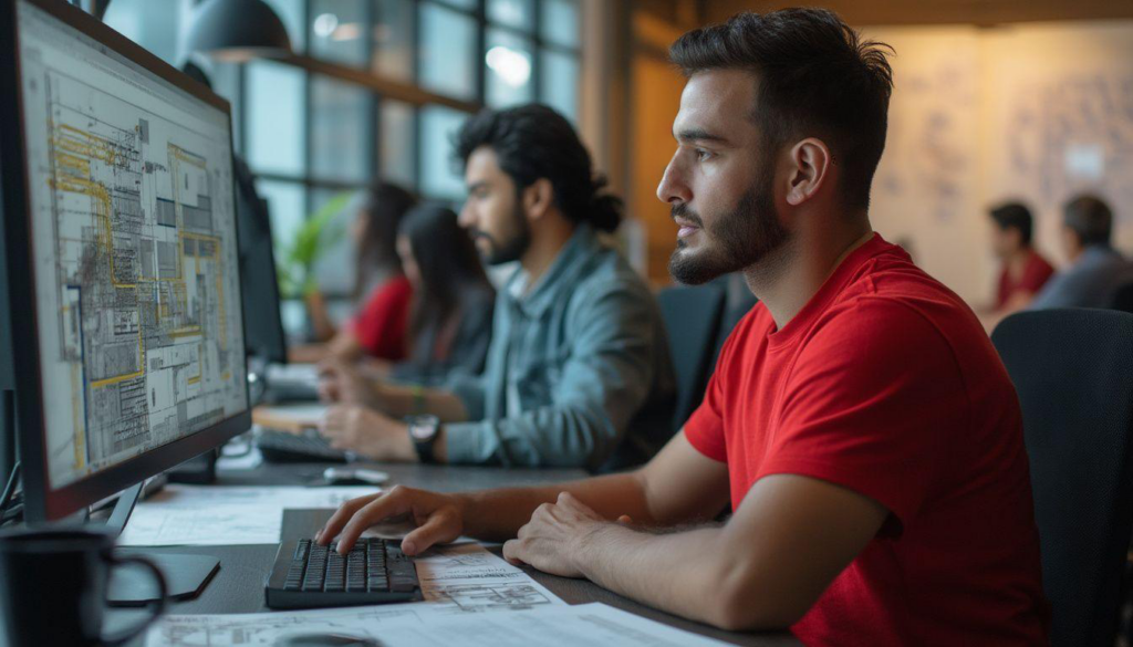 Ingeniero trabajando en empresas Certificadas en BIM